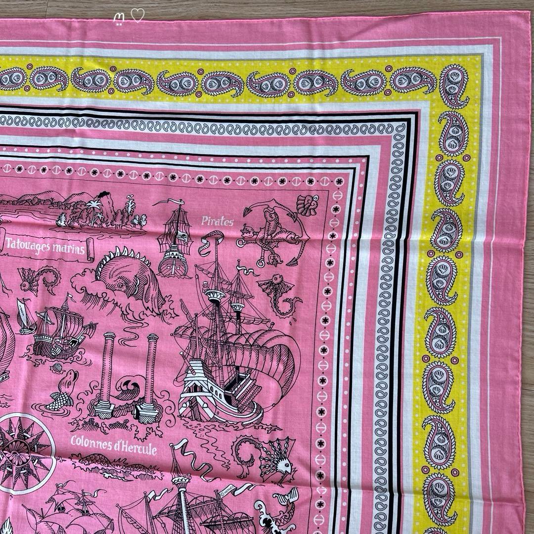 HERMESエルメス　カレ140　ジェアン　船乗りのタトゥー・バンダナ　カシシル