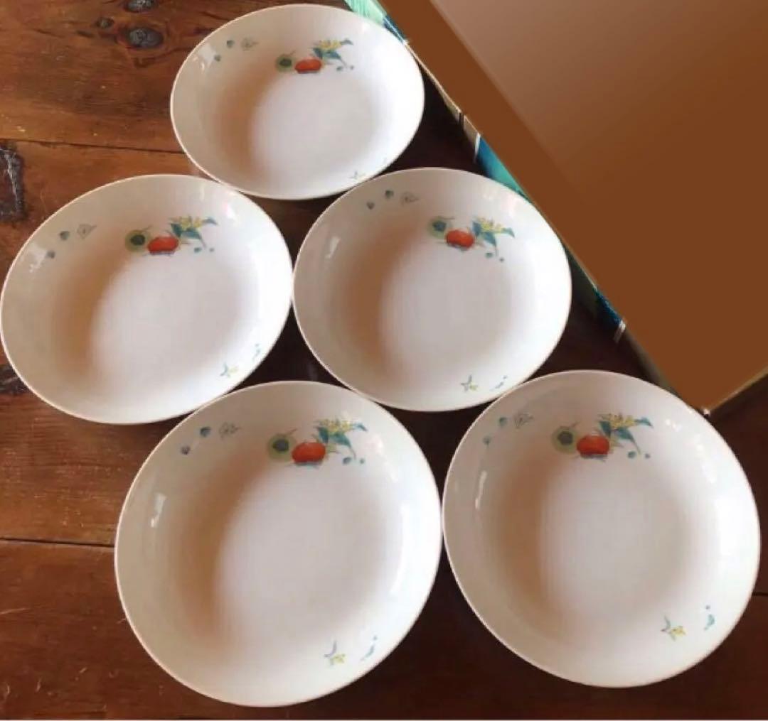 深川製磁 果実模様 ざくろ 皿 カレー皿 スープ皿 パスタ皿 深川