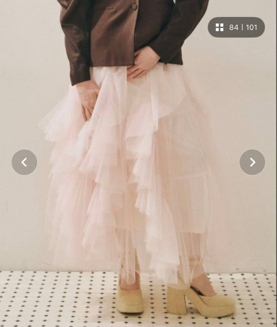 Lily ボリュームチュールスカート　ラベルエチュード