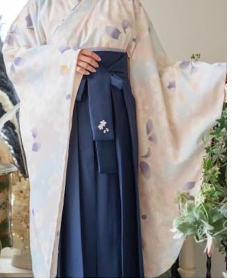 キャサリンコテージ　小学生女子卒業袴　八重桜プリエ×紺袴(C1) 開封のみ新品