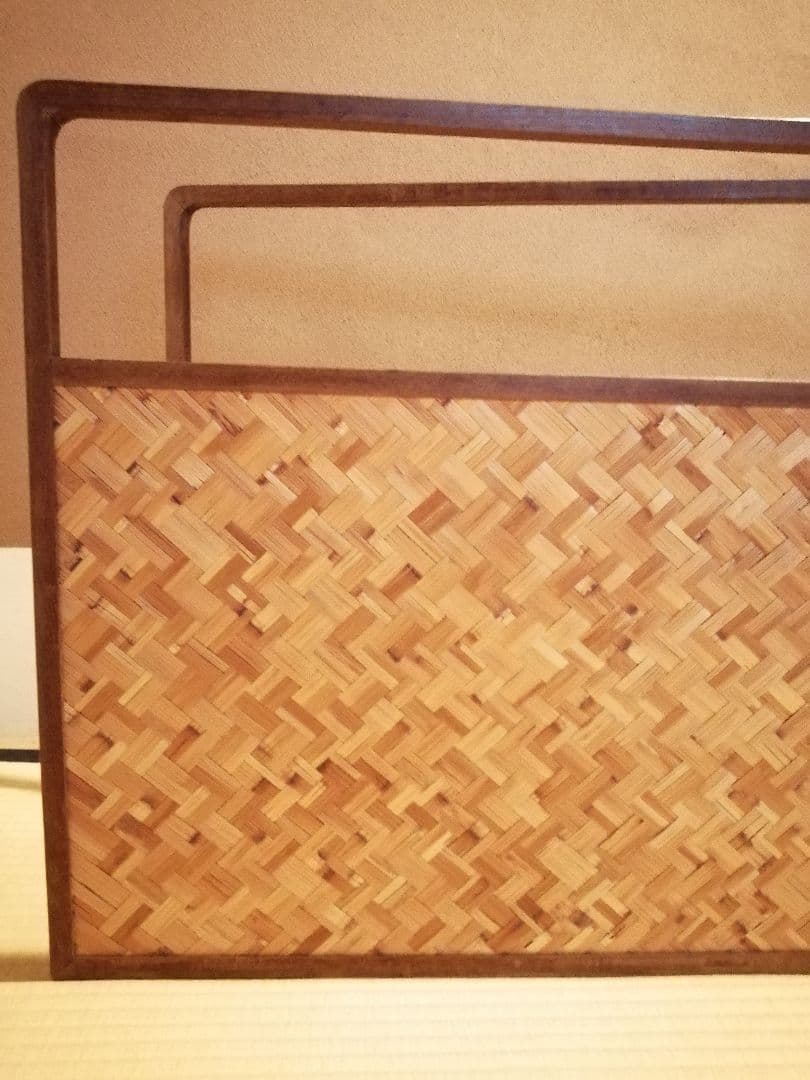 【茶道具】鳳凰紋網代風炉先屏風　風炉先220