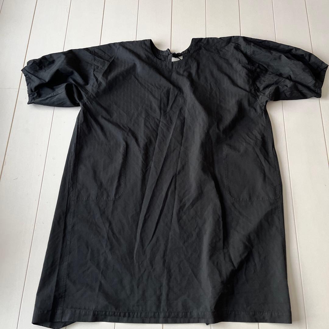 comme des garçonsコムコム　 割烹着風ワンピース　ブラック