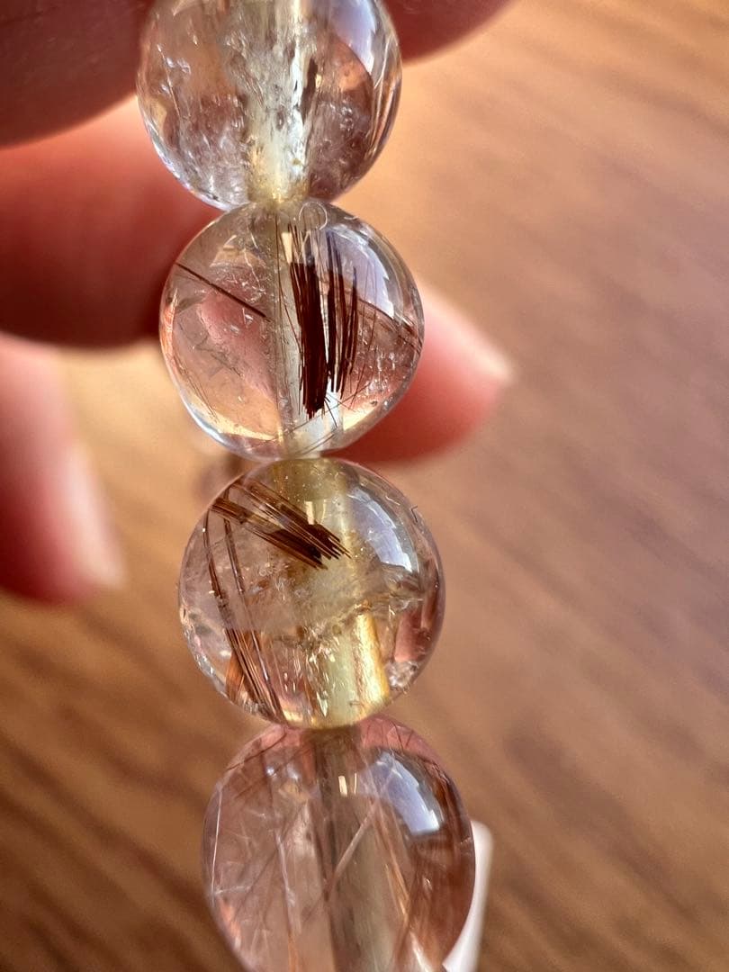 専用出品！山梨 乙女水晶ブレスレット ルチル入り