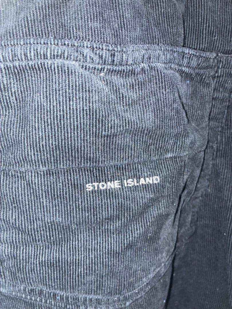 STONE  ブラック コーデュロイパンツ