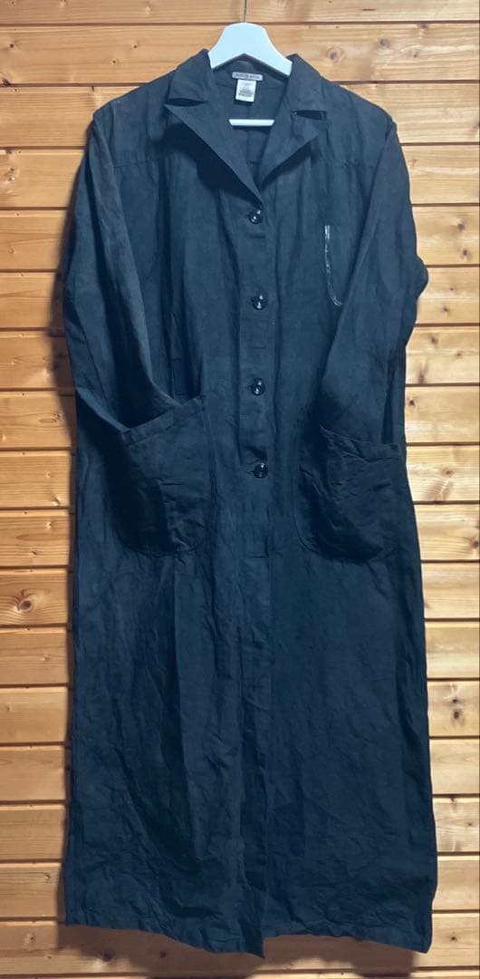 マルクルビアン【90S】古着加工　ロングコート・シャツ50ブラック系
