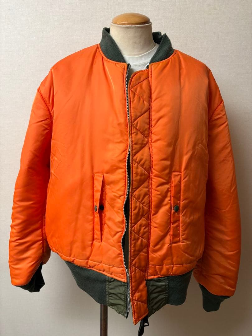 希少サイズ ビンテージ ALPHA MA-1 ジャケット XXL カーキ xpv