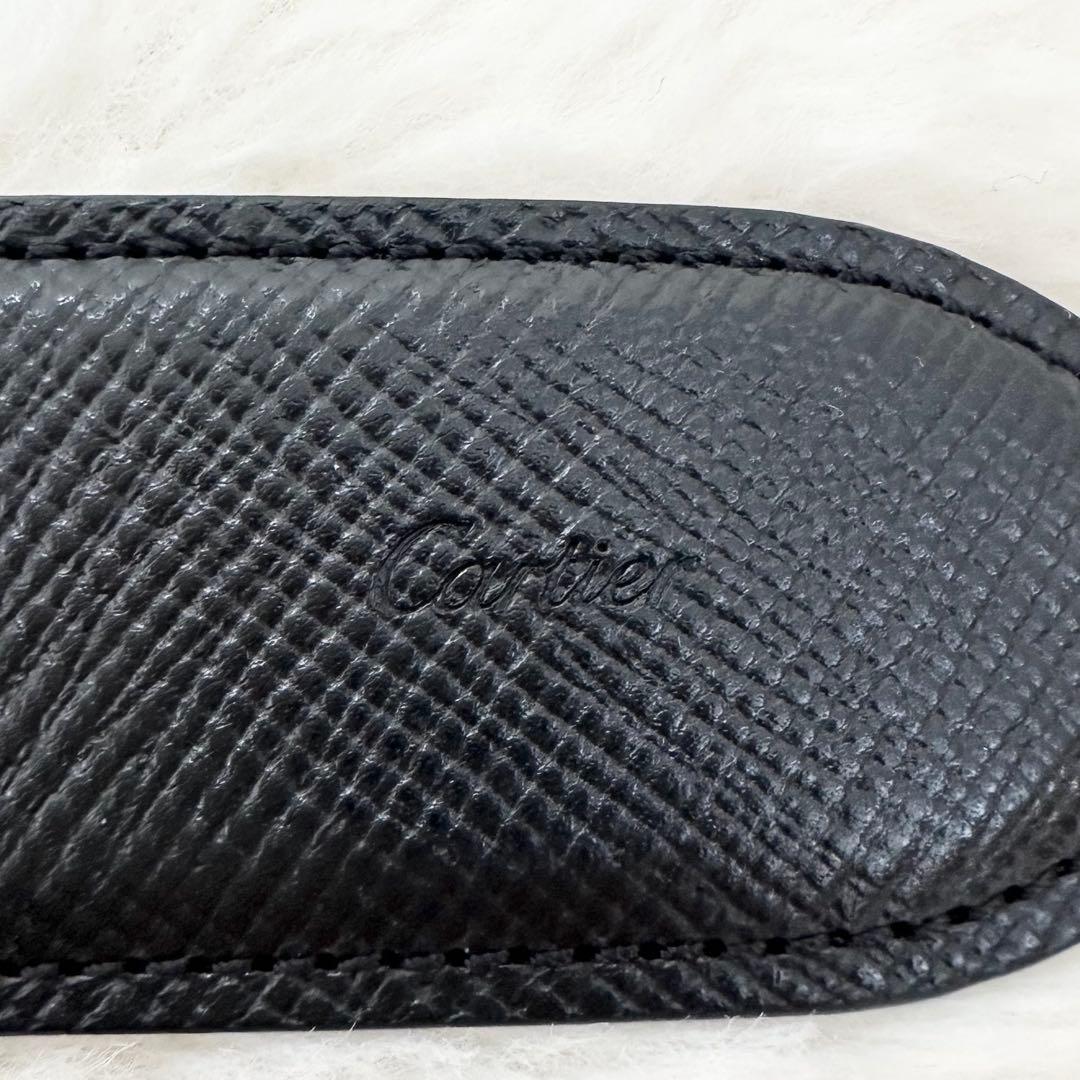 Cartier カルティエ タンクバックル ベルト シルバー ブラック レザー