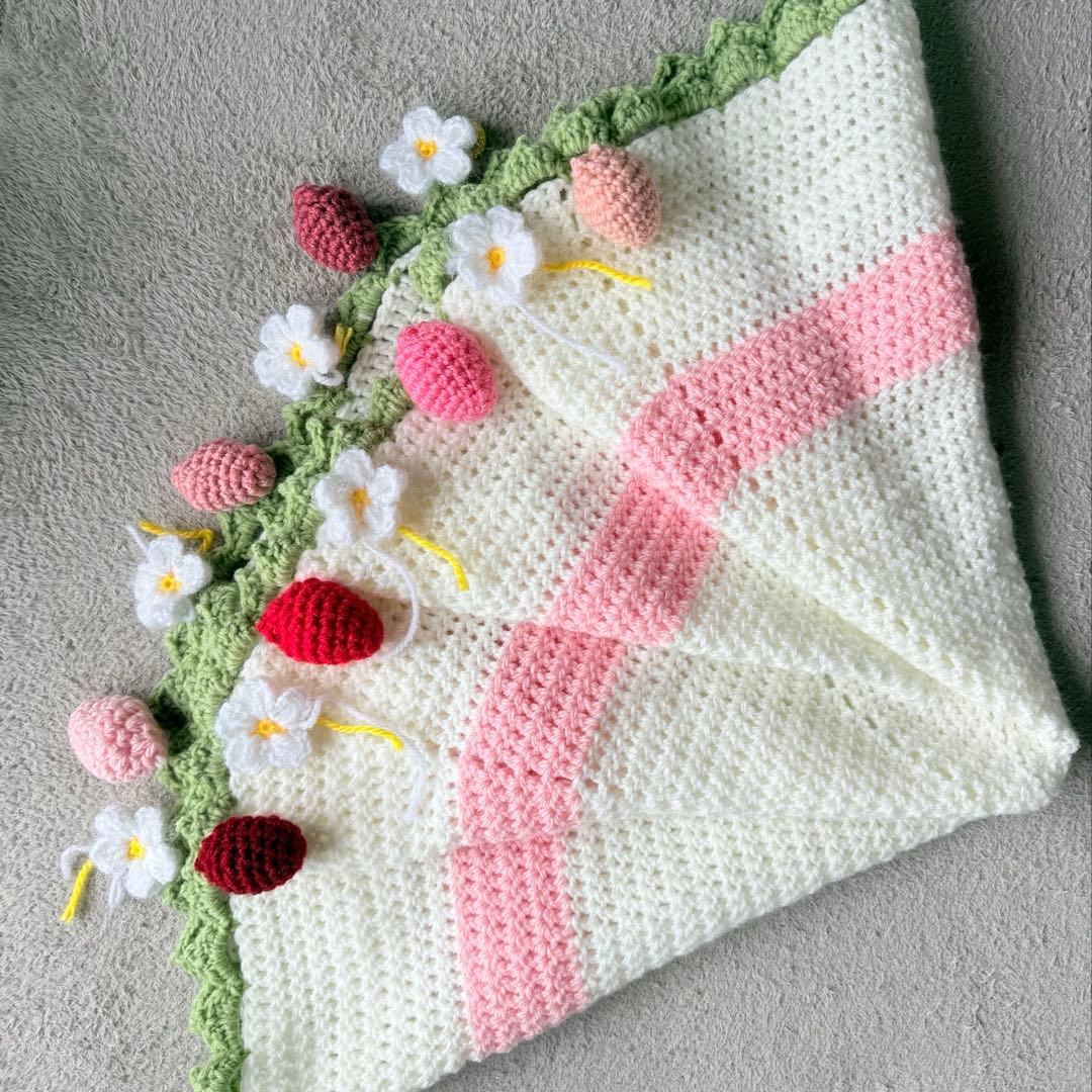 【ハナハナ様】90センチいちごブランケット