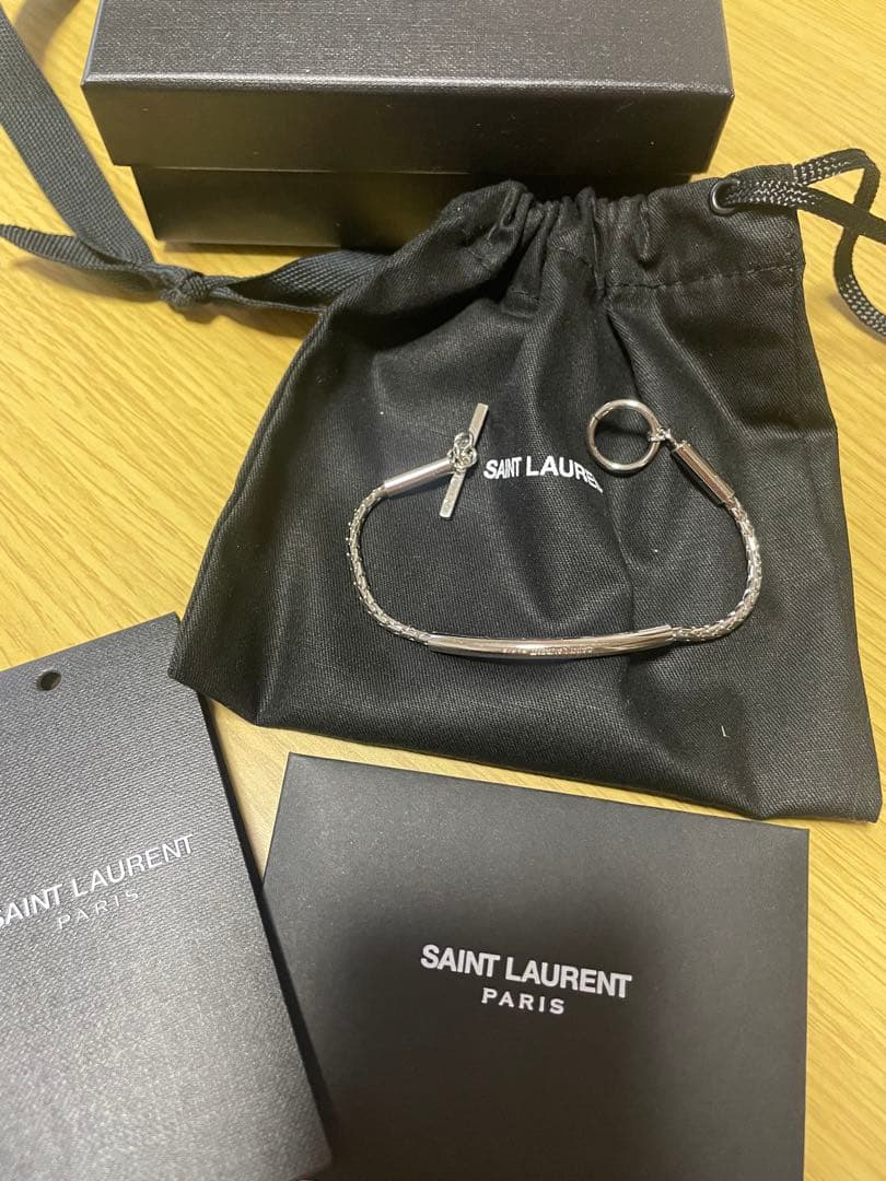 SAINT LAURENT サンローラン シルバートーンカラー ブレスレット