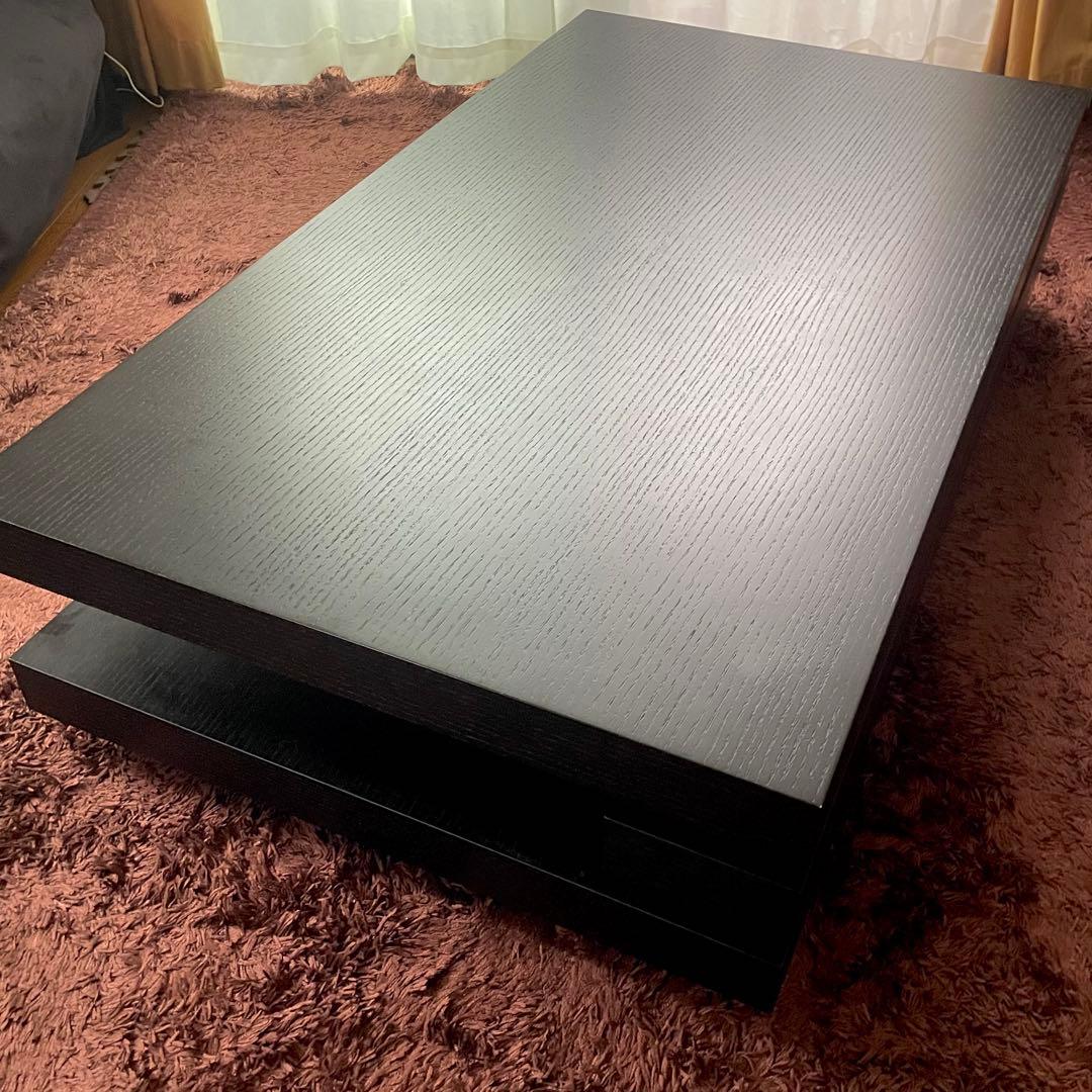 センターテーブル/ローテーブル センブラック ウォールナット 北欧モダン長方形