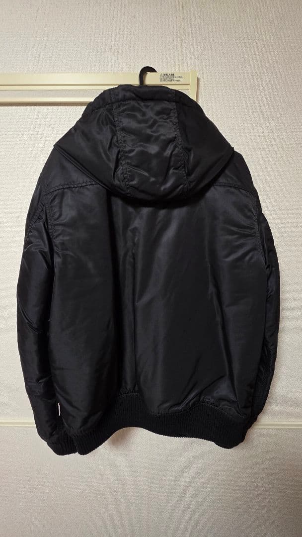 Alpha フーデットリブジャケット　黒