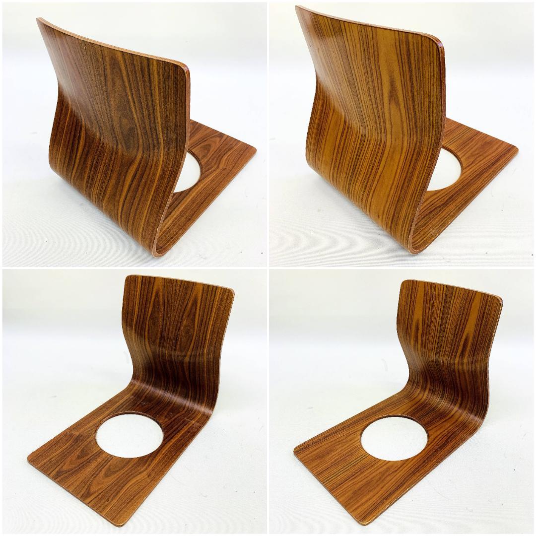 Tendo 天童木工 座椅子 2脚セット 藤森健次 曲木 ケヤキ ローズウッド④