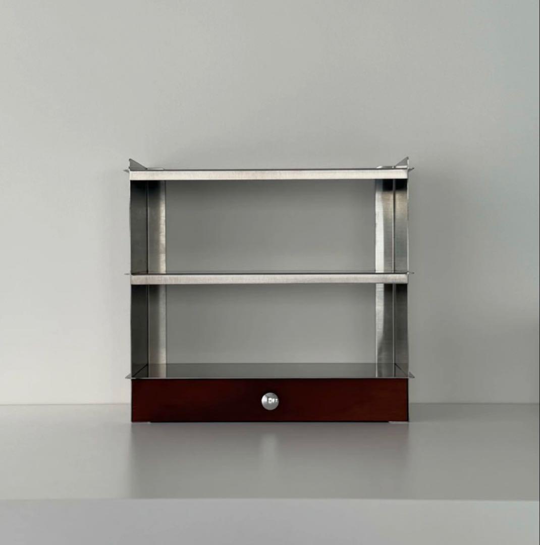 ART OF BLACK 木製引き出し付き ステンレス製 ラック