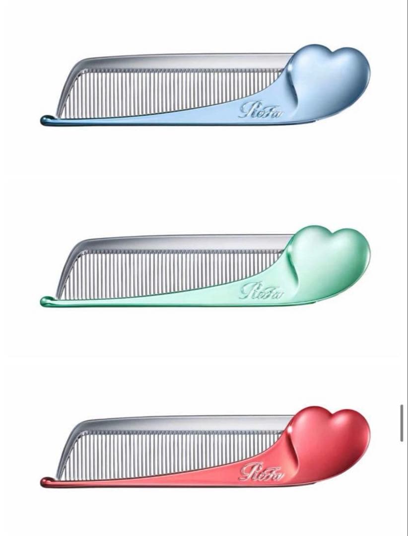 新品 Refa リファ ハートコーム アイラ レッド エメラルド ブルー