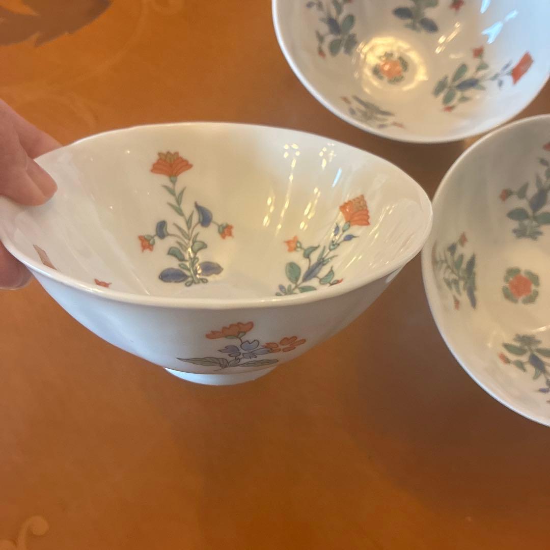 古伊万里　柿右衛門様式　小鉢　茶碗　3点
