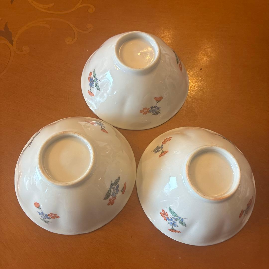 古伊万里　柿右衛門様式　小鉢　茶碗　3点