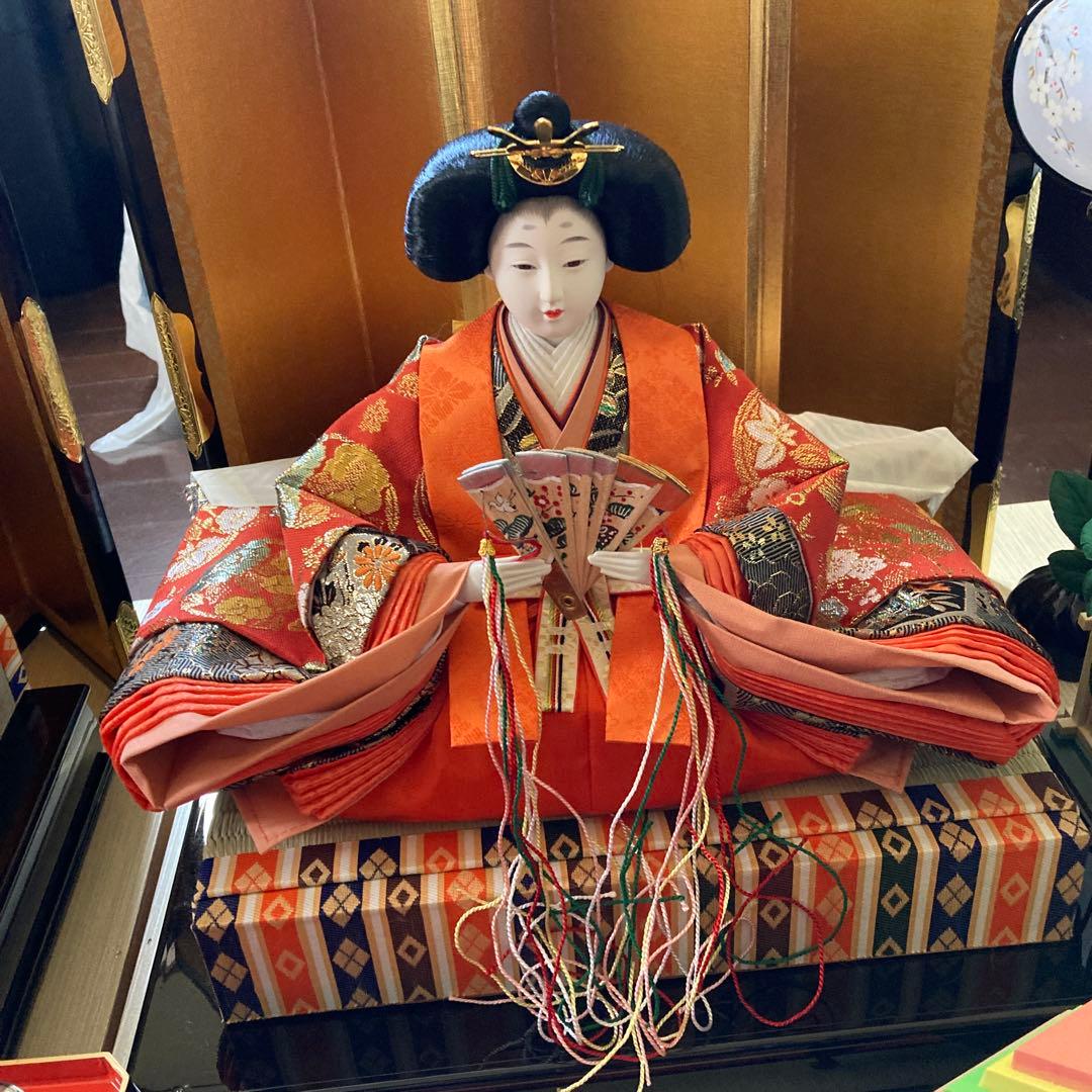 雛人形　新王飾り　ひな祭り　日本人形　美品　伝統工芸　江戸衣装着　光陽作