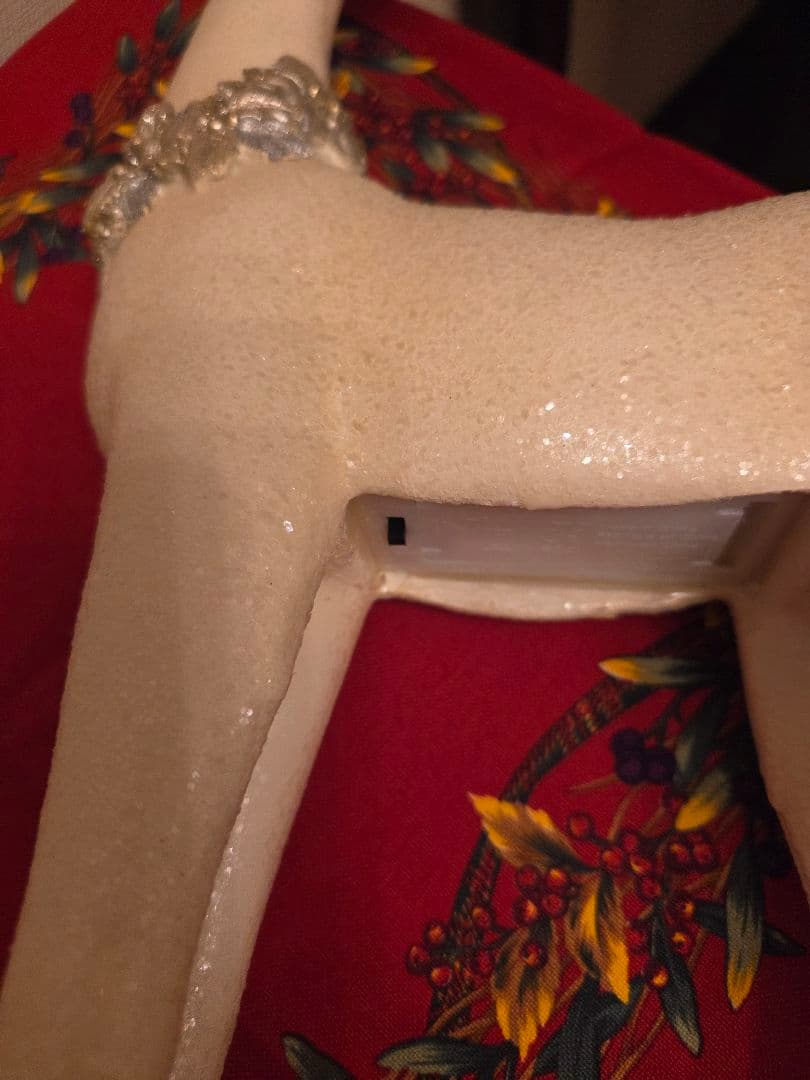 クリスマス　トナカイ ホワイト鹿の置物　2体　LEDライト付