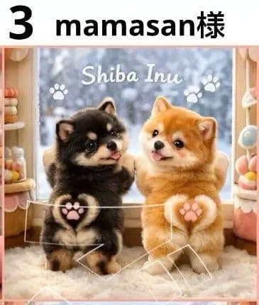 オーダーページ　ハンカチ　柴犬さん柄ハンドメイド1/31