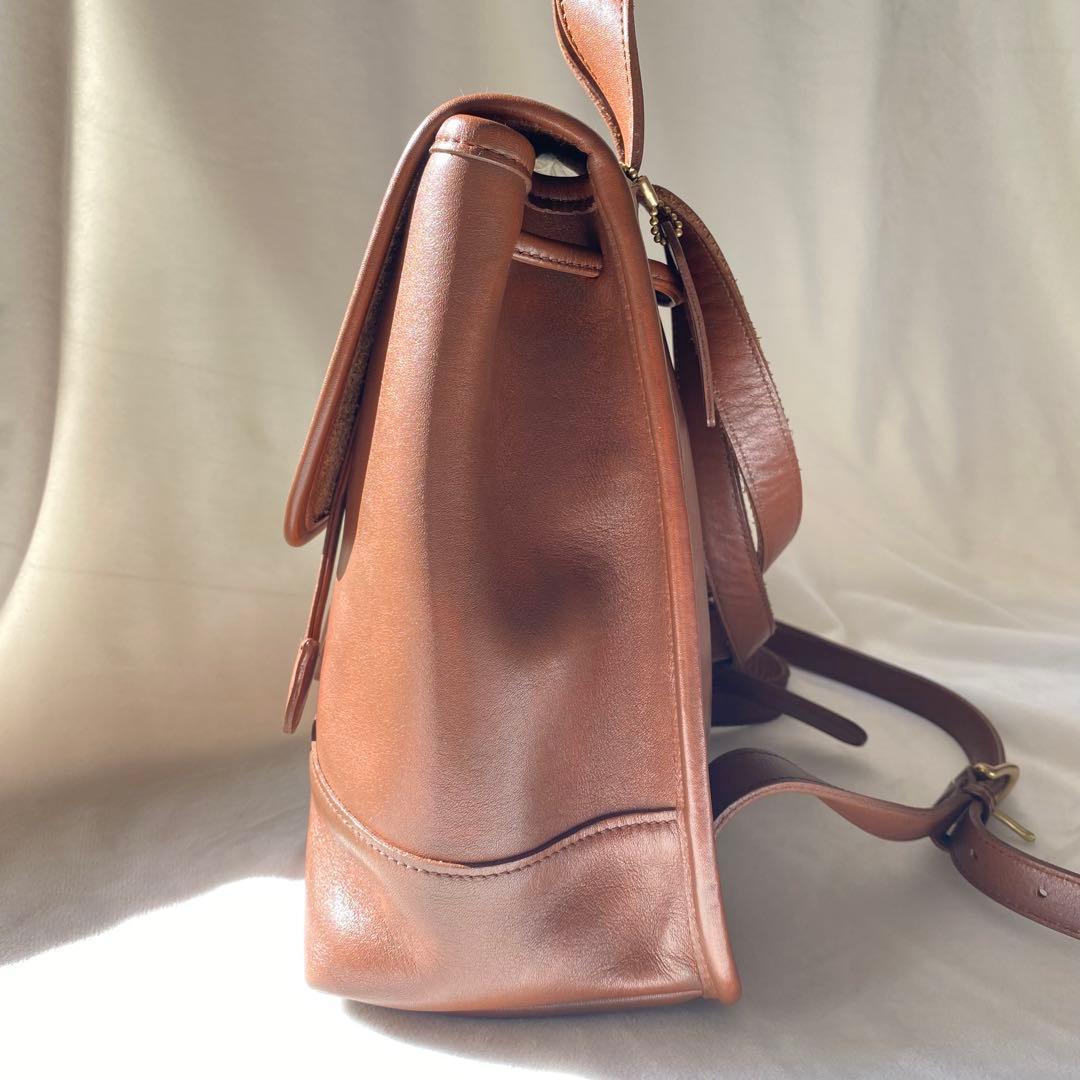美品 COACH オールドコーチ 9960 本革 レザー リュック ブラウン系