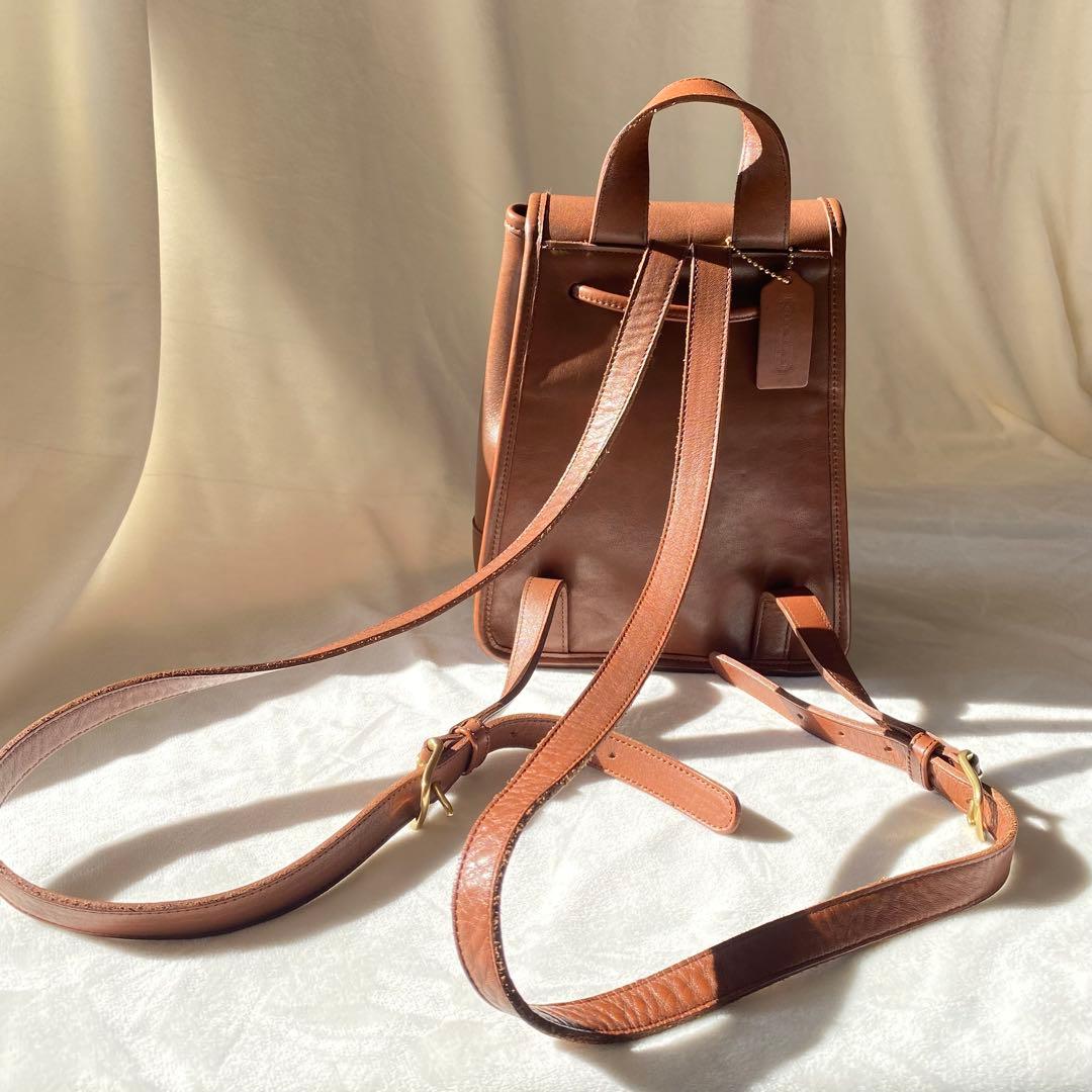 美品 COACH オールドコーチ 9960 本革 レザー リュック ブラウン系