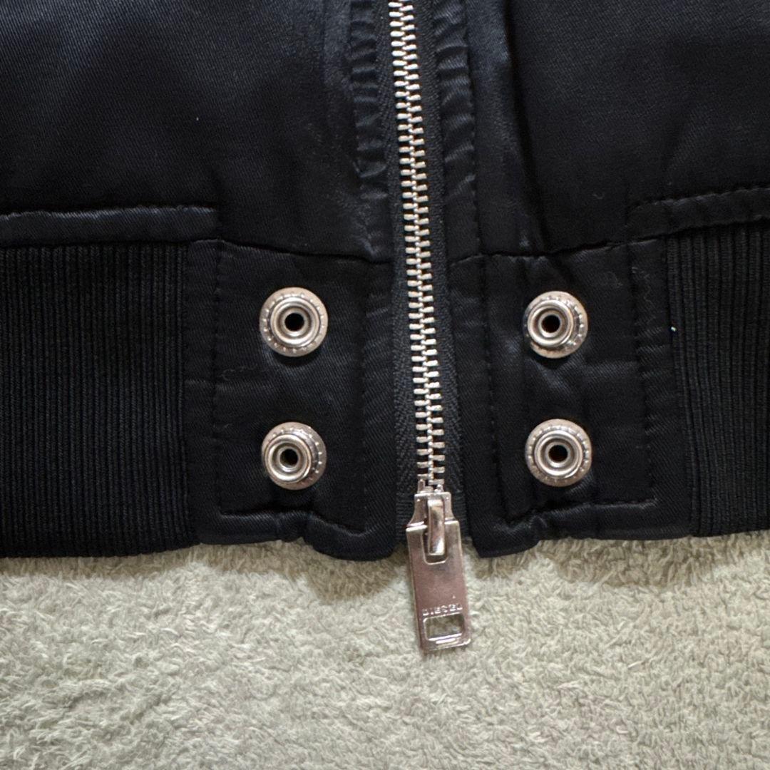 DIESEL ディーゼル スーベニアジャケット スカジャン フーディ 刺繍 黒