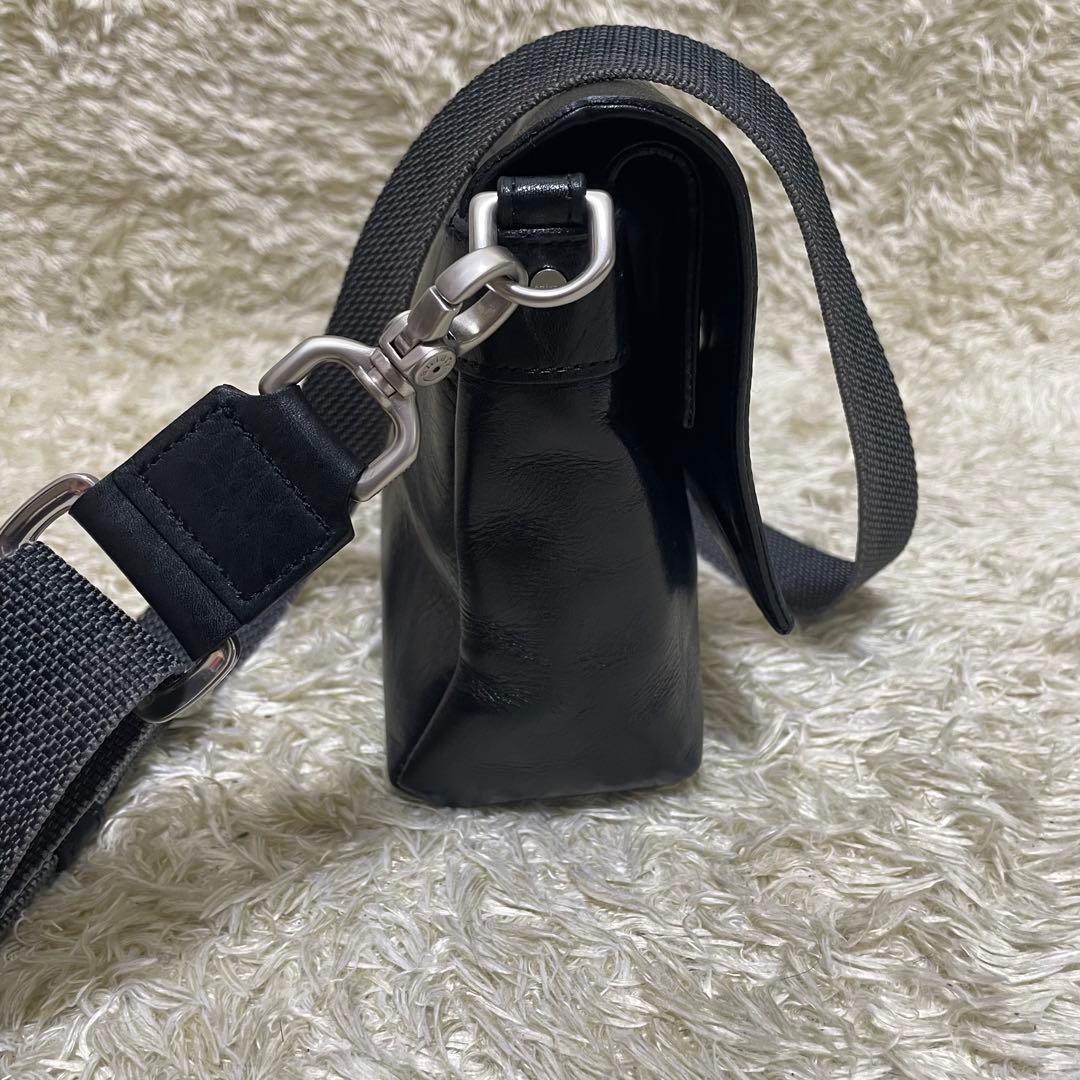 aniary アニアリ　ショルダーバッグ　メッセンジャーバッグ　ブラック　レザー