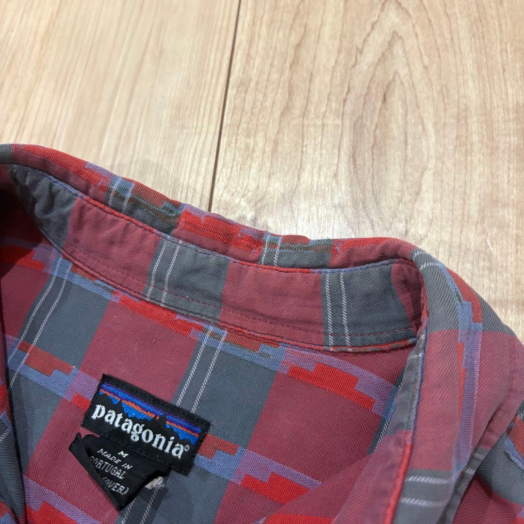 90s patagonia パタゴニア 総柄 ネルシャツ風 雪なしタグ 長袖