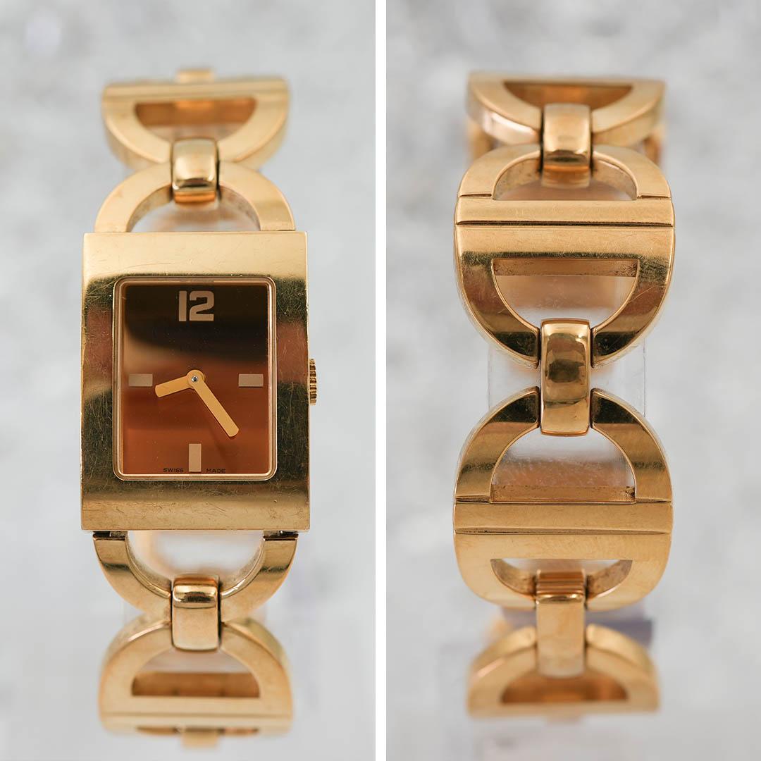 【稼働】 DIOR マリス スクエア D78-159 ゴールド レディース腕時計