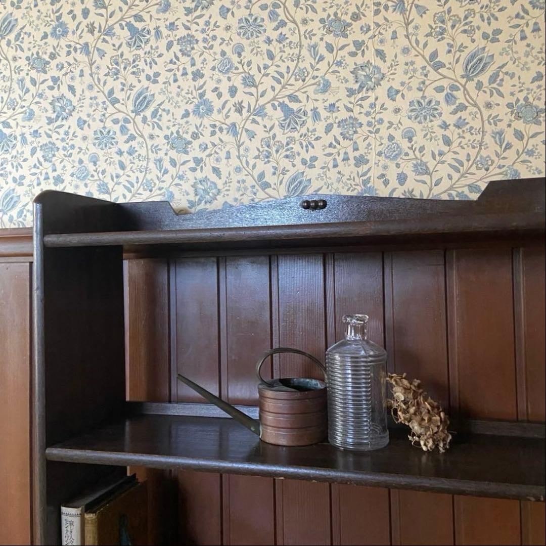 アンティーク　古い本棚　レトロ　楔棚　オープンラック　くさび棚