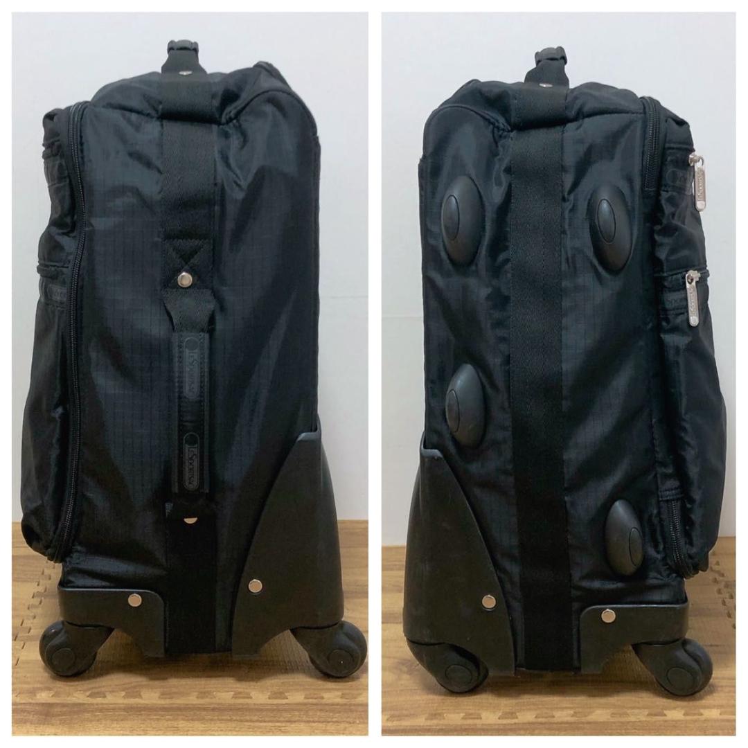【美品】レスポートサック キャリーバッグ 無地　黒 ナイロン製 旅行 機内持込