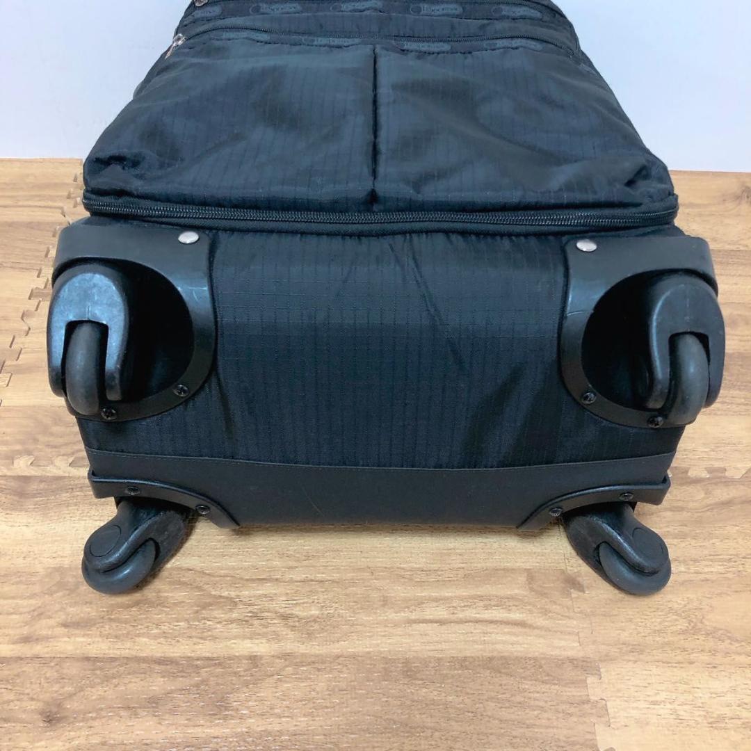 【美品】レスポートサック キャリーバッグ 無地　黒 ナイロン製 旅行 機内持込