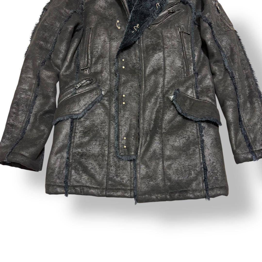 ジャケット・アウター 00s fuga Mouton leather fur jacket coat