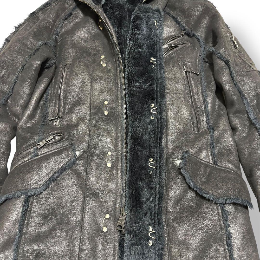 ジャケット・アウター 00s fuga Mouton leather fur jacket coat