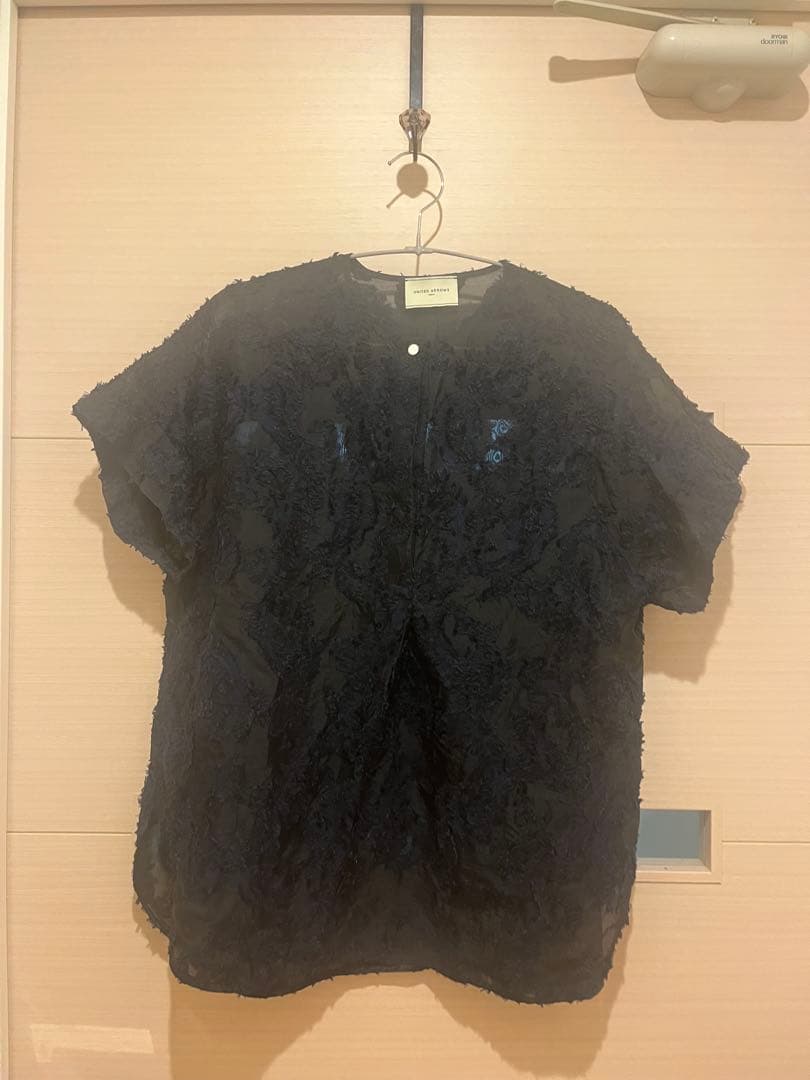 ペイズリー ジャガード ショートスリーブブラウス UNITED ARROWS