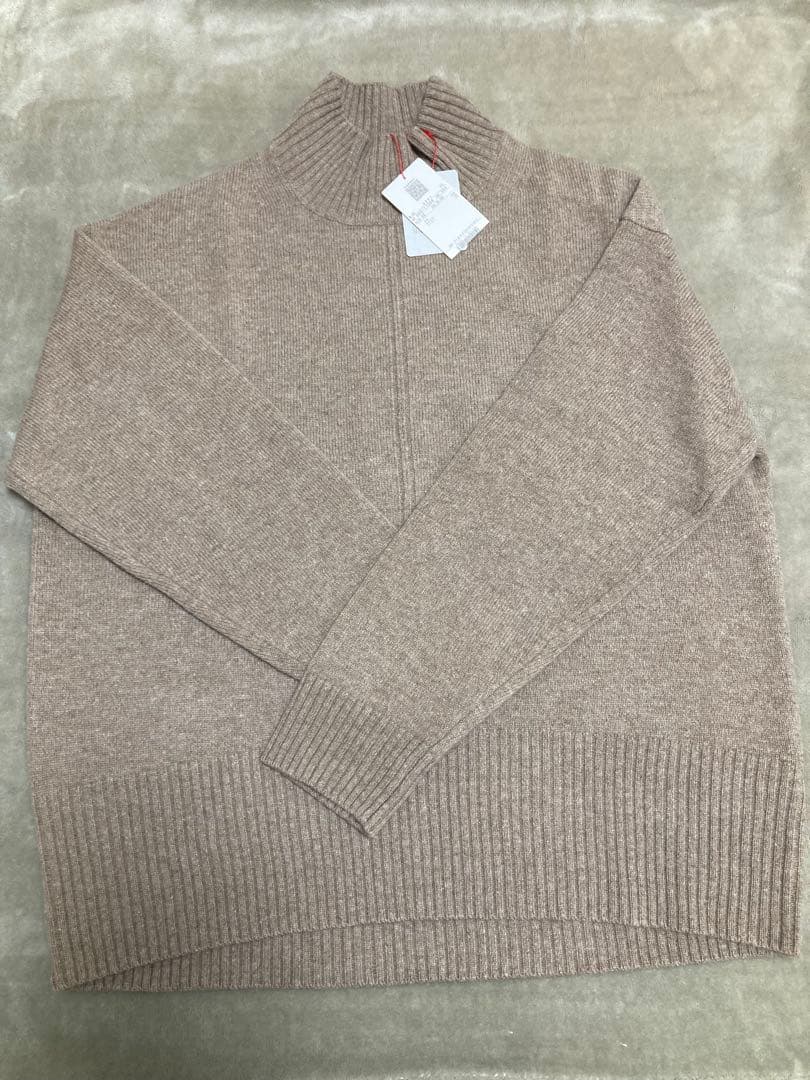 【新品タグ】ドレステリア　ウールカシミヤ　ハイネックニット　ブラウン　38 M
