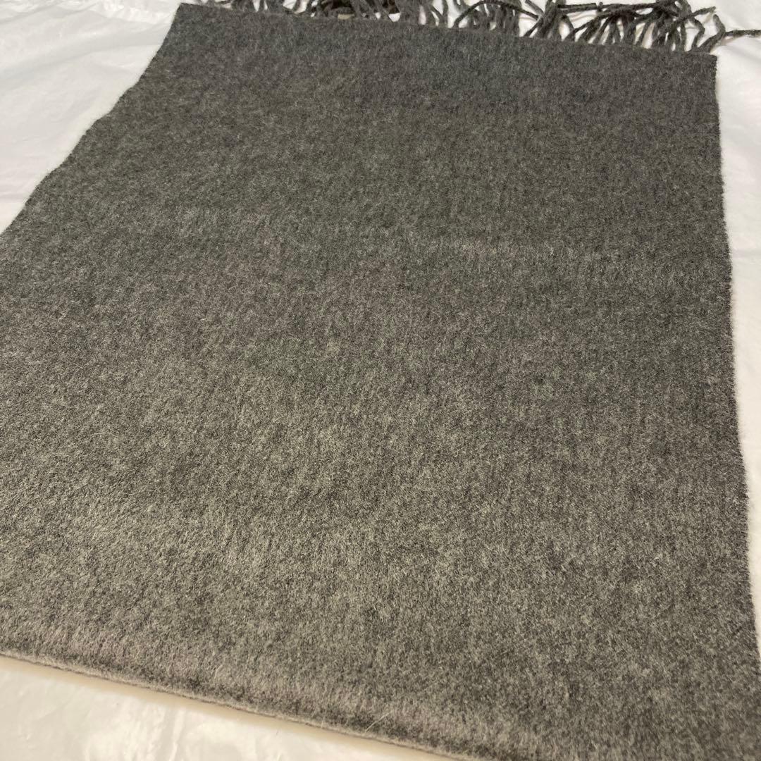 美品 ジョンストンズ カシミヤ100％ 中判ストール ミッドグレー 国内正規品