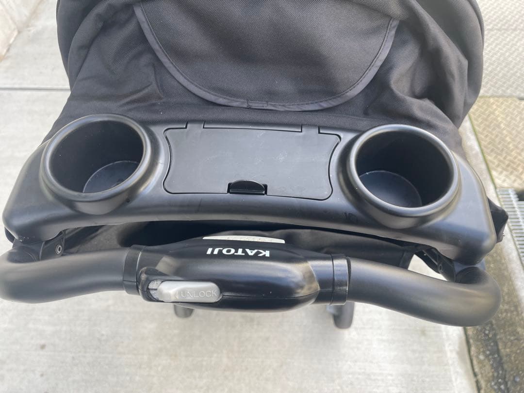 【美品】二人乗りベビーカー カトージ 二人でゴーDX オニキス ブラック