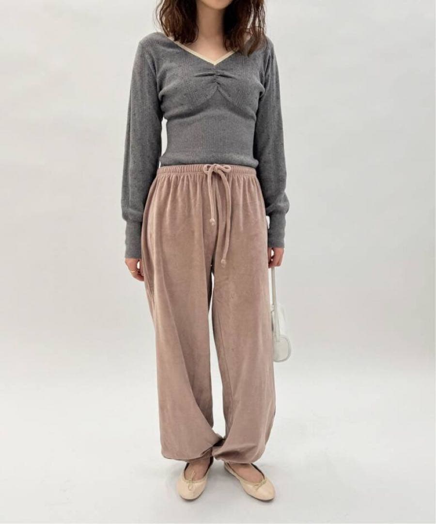新品タグ付き　EDIT.FOR LULU アイレットニット　グレー