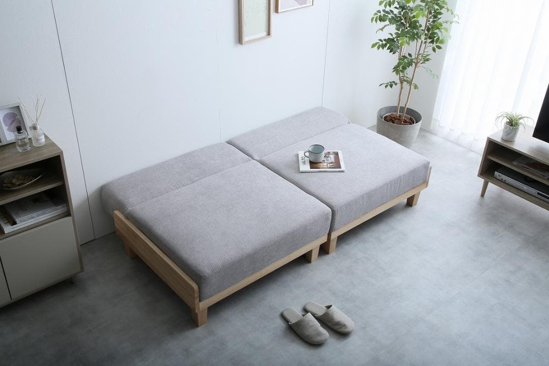 《新品・送料無料》【Estela】リクライニングソファベッド
