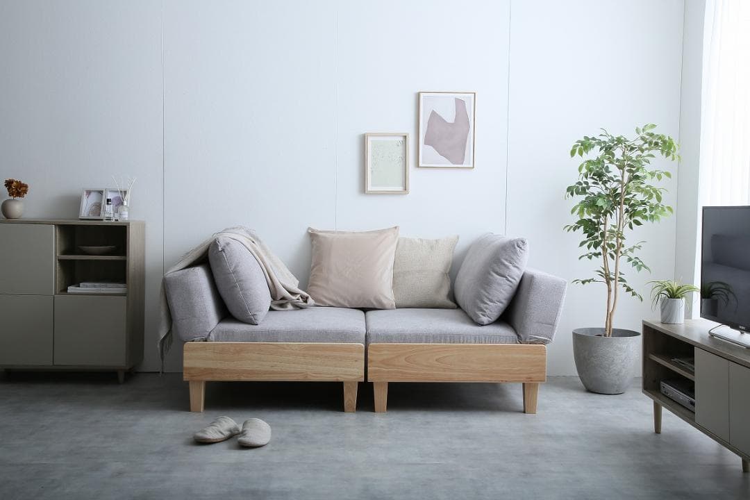 《新品・送料無料》【Estela】リクライニングソファベッド