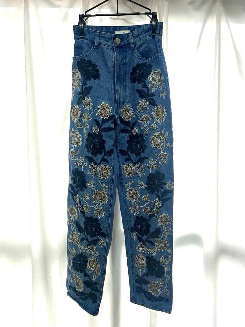 CLANE FLOWER EMBROIDERY PANTS サイズ0