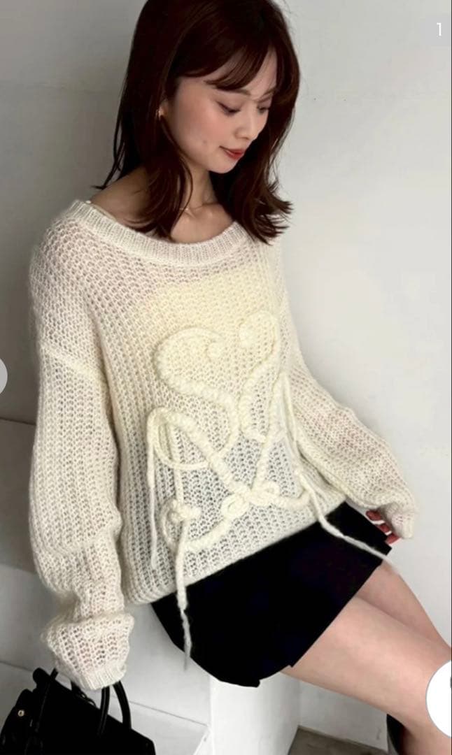 新作新品♥️ SNIDEL スナイデル ロゴローゲージニットプルオーバー
