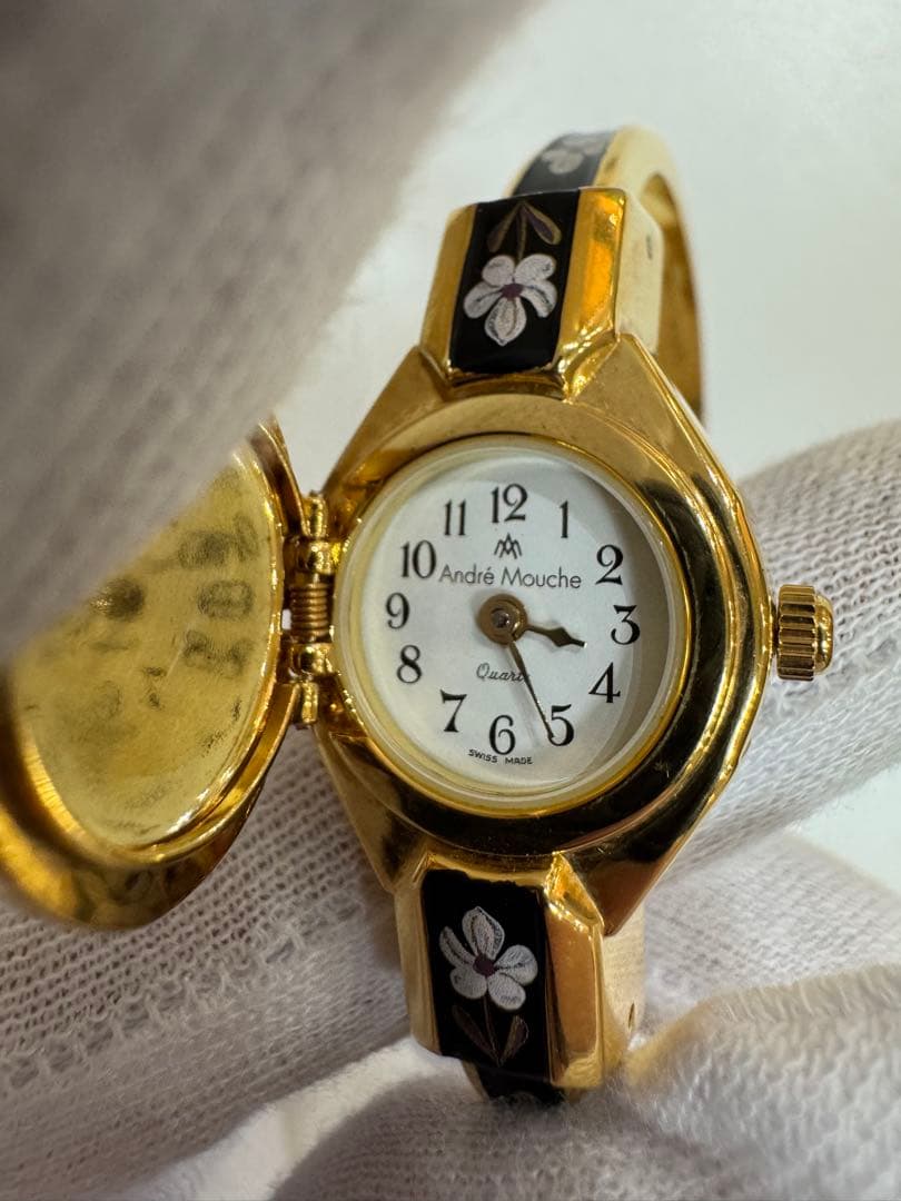【美品】ANDRE MOUCHE アンドレムッシュ 腕時計 バングルウォッチ