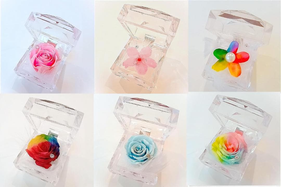 プリザーブドフラワー ダイヤモンドジュエリーレインボージャスミン