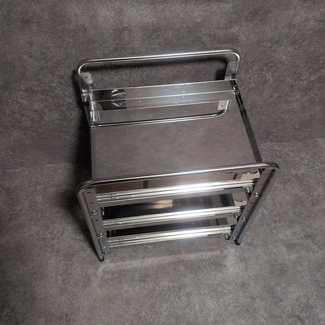 川口工器　シンク下スライドラック3段　35cm幅 美品