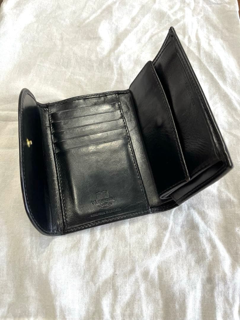 Whitehouse Cox ブラック三つ折り財布　ブライドルレザー(箱無し)