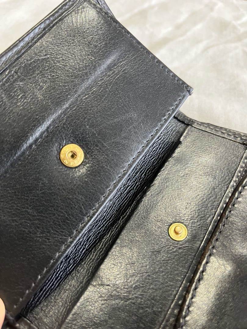 Whitehouse Cox ブラック三つ折り財布　ブライドルレザー(箱無し)