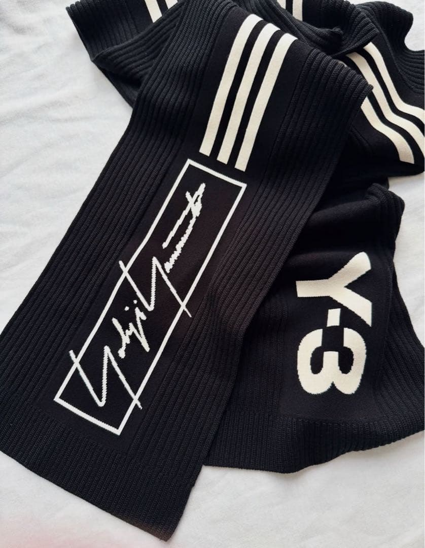 【美品】Y-3 マフラー BLACK yohjiyamamoto