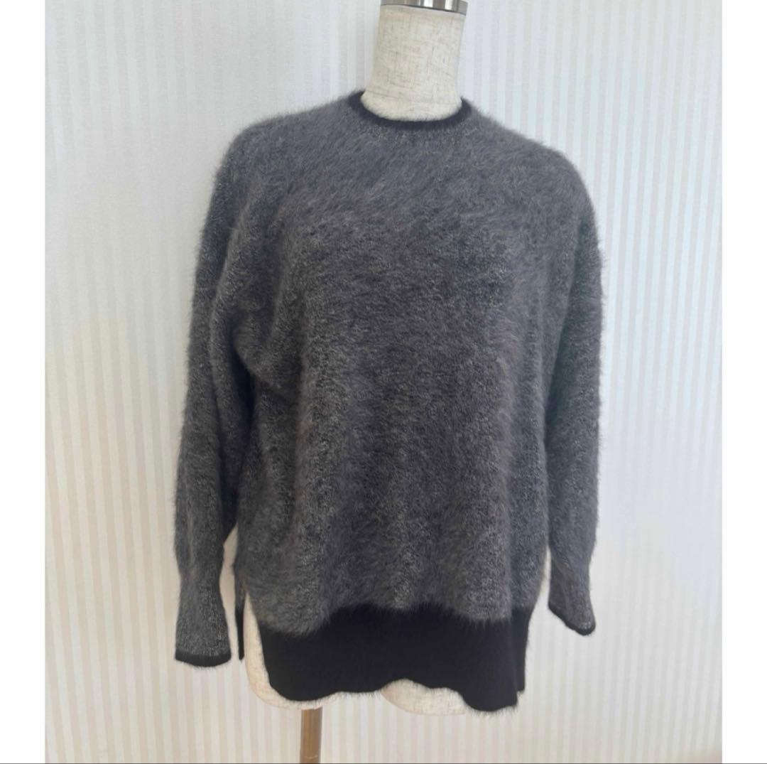 専用美品★ユナイテッドアローズ　フォックス カシミヤ クルーネックニット グレー